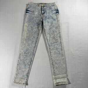 Highway Jeans Womens Vintage Acid Wash Skinny Jeans Y2K Grunge Stretch Denim Sz